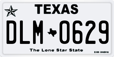 TX license plate DLM0629