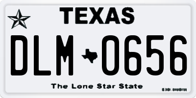 TX license plate DLM0656