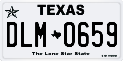 TX license plate DLM0659