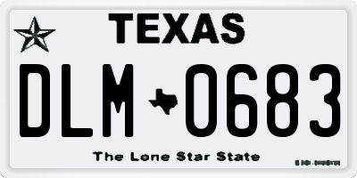 TX license plate DLM0683