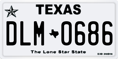 TX license plate DLM0686
