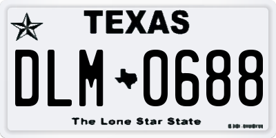 TX license plate DLM0688