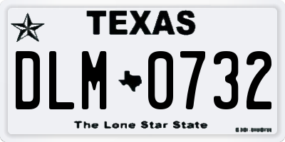TX license plate DLM0732