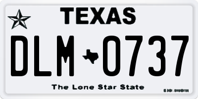TX license plate DLM0737