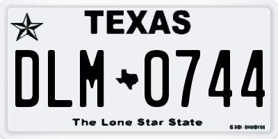 TX license plate DLM0744