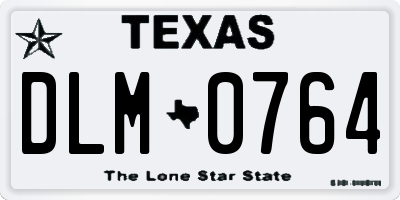 TX license plate DLM0764