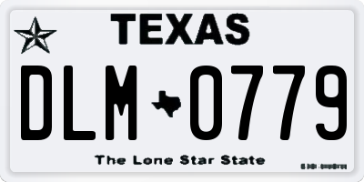 TX license plate DLM0779