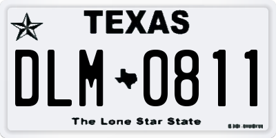 TX license plate DLM0811