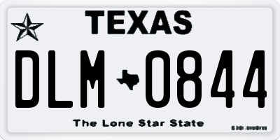 TX license plate DLM0844