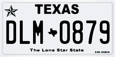 TX license plate DLM0879