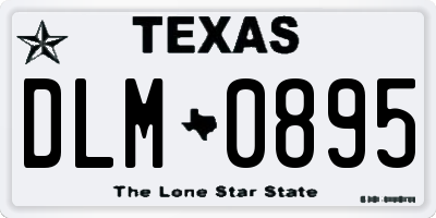 TX license plate DLM0895