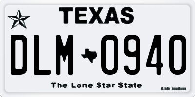 TX license plate DLM0940