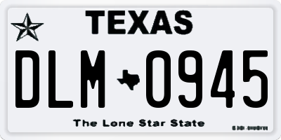 TX license plate DLM0945