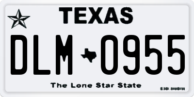 TX license plate DLM0955