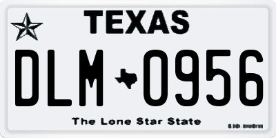 TX license plate DLM0956