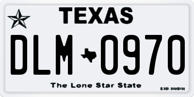 TX license plate DLM0970
