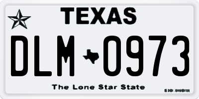 TX license plate DLM0973