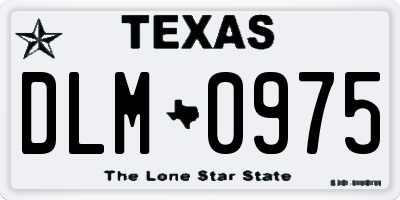 TX license plate DLM0975