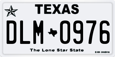 TX license plate DLM0976
