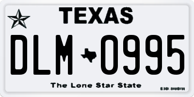 TX license plate DLM0995