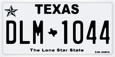 TX license plate DLM1044