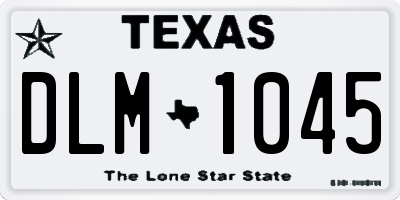 TX license plate DLM1045
