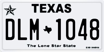 TX license plate DLM1048
