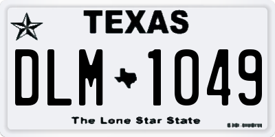TX license plate DLM1049
