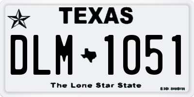 TX license plate DLM1051