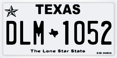 TX license plate DLM1052