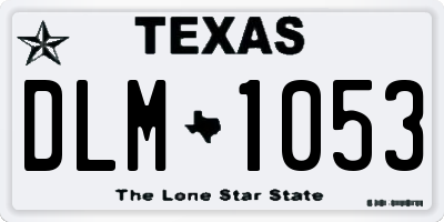 TX license plate DLM1053