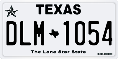 TX license plate DLM1054