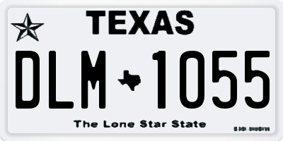 TX license plate DLM1055