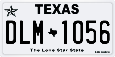 TX license plate DLM1056