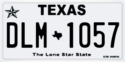 TX license plate DLM1057