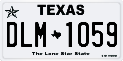 TX license plate DLM1059