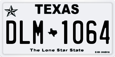 TX license plate DLM1064
