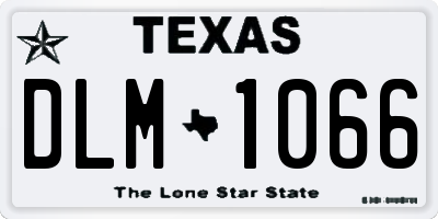 TX license plate DLM1066