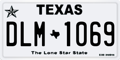 TX license plate DLM1069