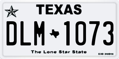 TX license plate DLM1073