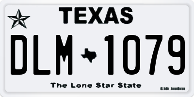 TX license plate DLM1079