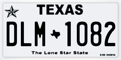 TX license plate DLM1082