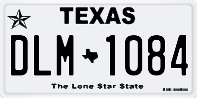TX license plate DLM1084