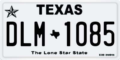 TX license plate DLM1085