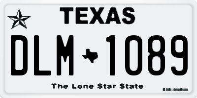 TX license plate DLM1089