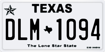 TX license plate DLM1094