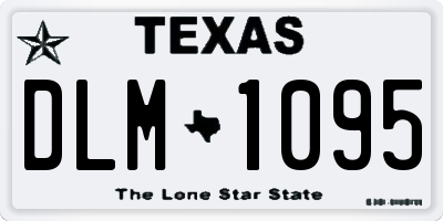 TX license plate DLM1095