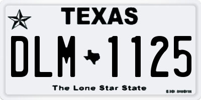 TX license plate DLM1125
