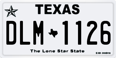 TX license plate DLM1126