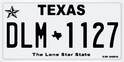 TX license plate DLM1127